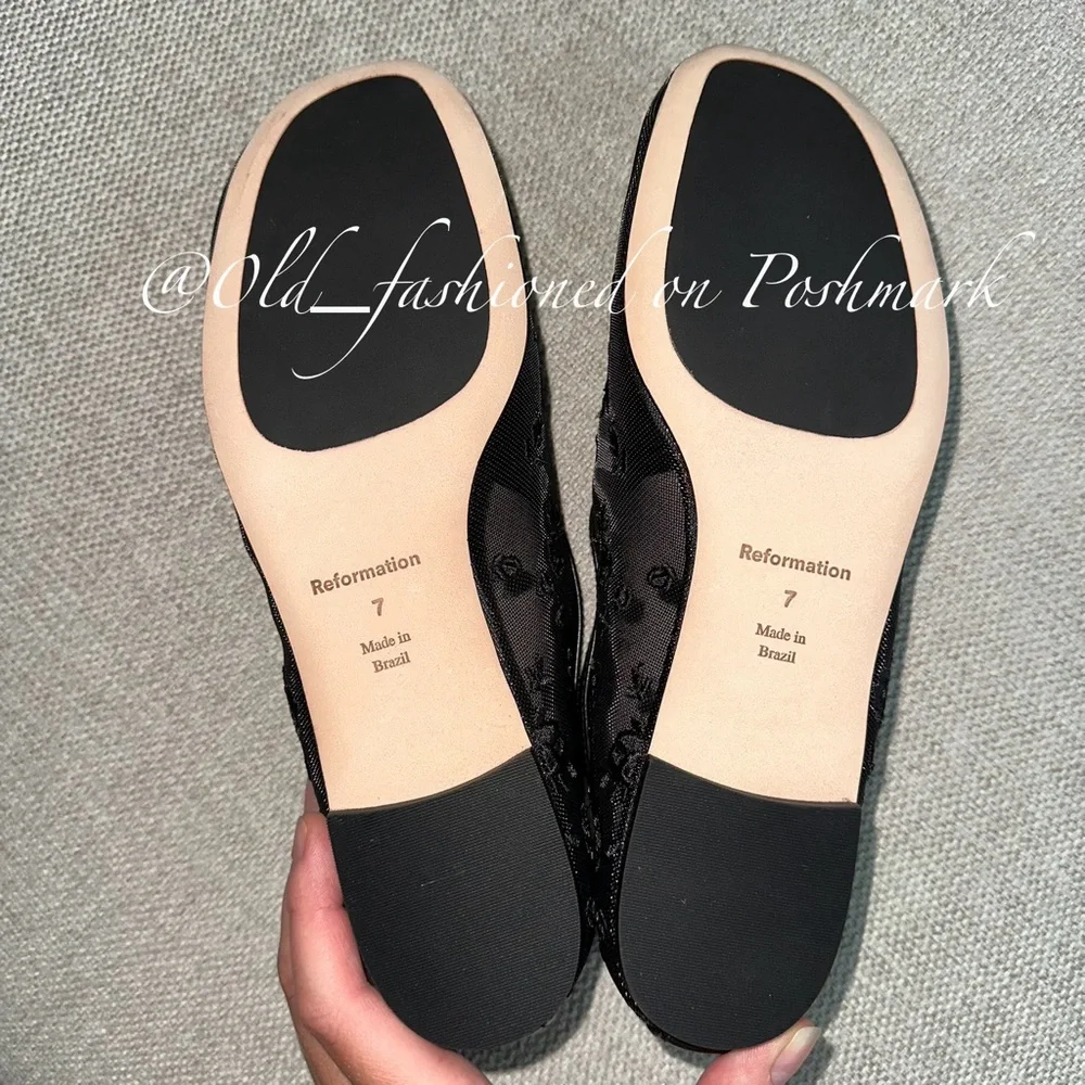 REFORMATION Britt Mesh Ballet Flats